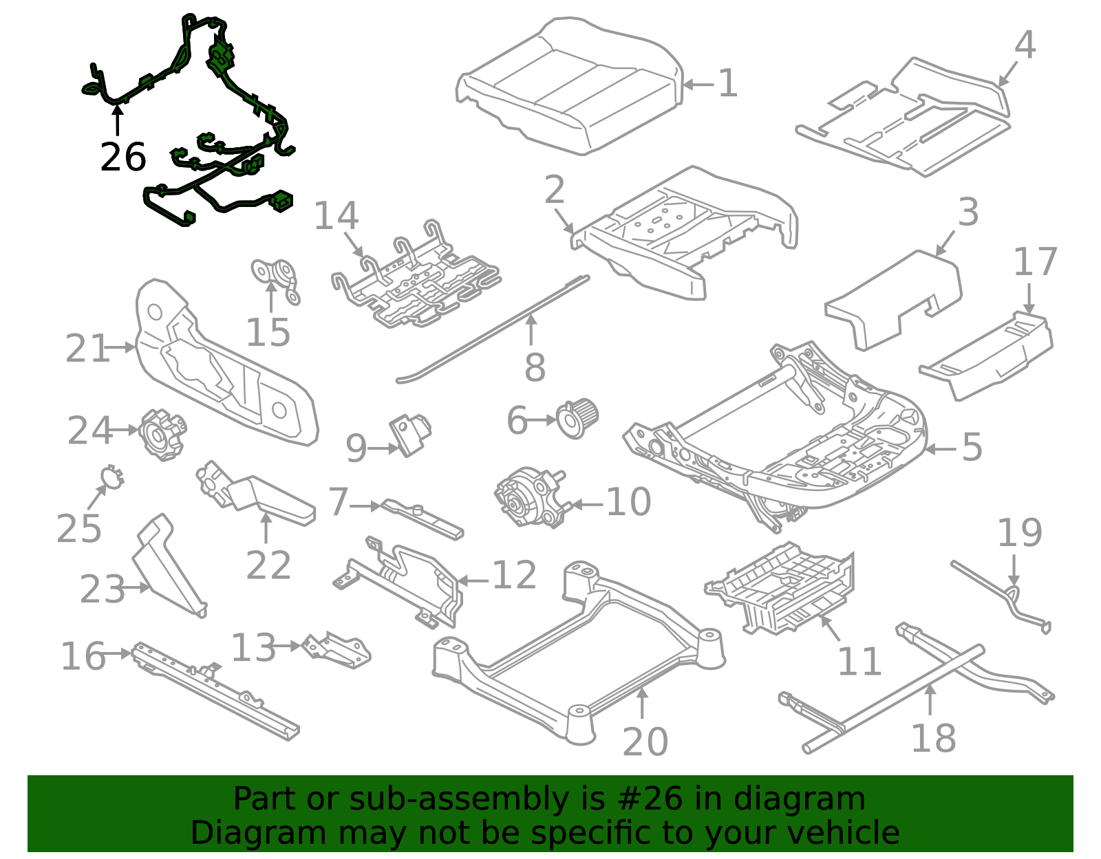 2024-2026 Volvo Power Seat Wiring Harness 32272880 | OEM Parts Online