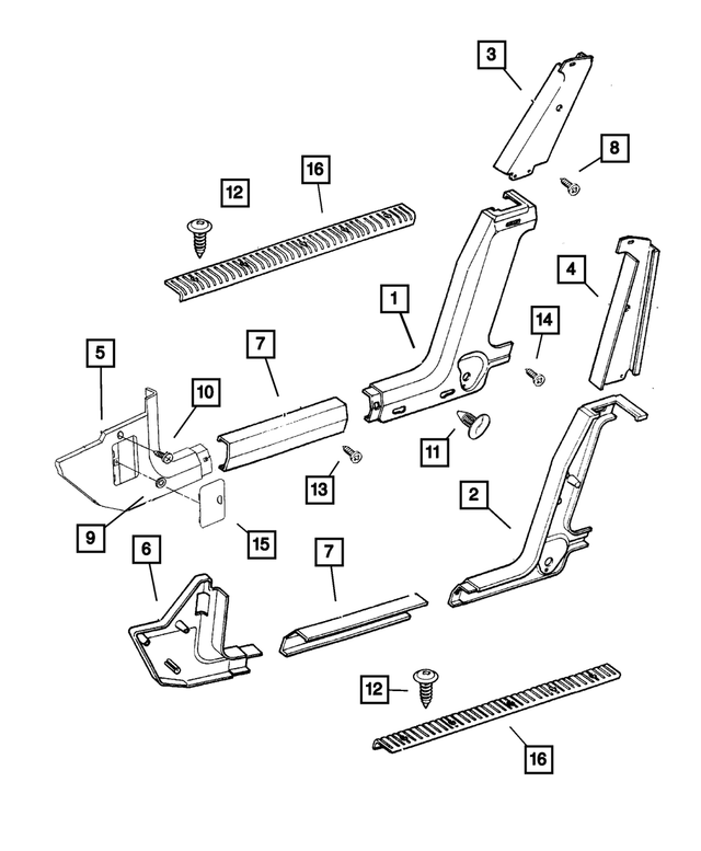 « 5EG14LAZAE – Interior Trim : Garnissage Latéral D`auvent Panneau, Côté Droit pour Mopar Image »