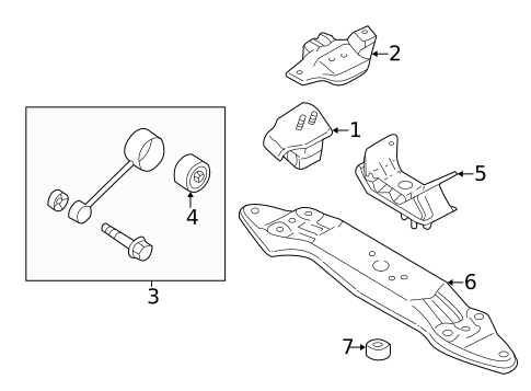 Engine & Trans Mounting for 1998 Subaru Forester #1