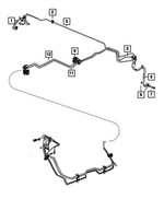 68171498AA - Brakes: Brake Tube Clip for Chrysler: 200 | Dodge: Dart, Hornet | Fiat: 500X | Jeep: Cherokee, Compass, Grand Cherokee, Grand Cherokee L, Renegade Image