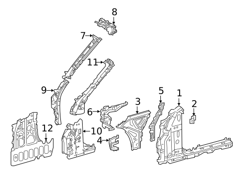 Hinge Pillar for 2022 Lexus LC500 #1