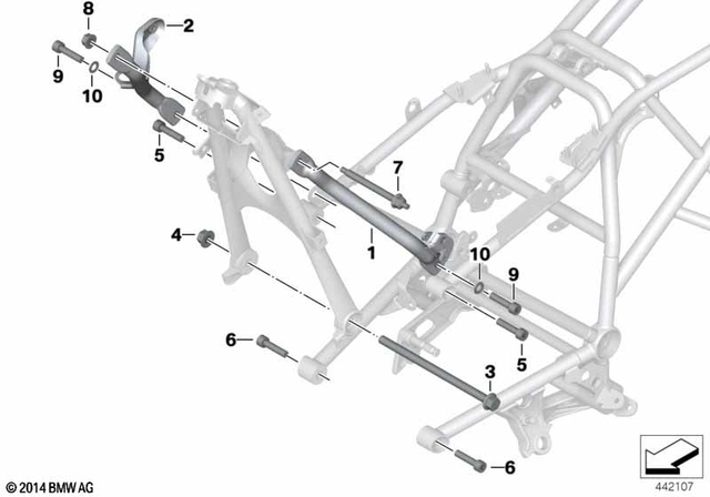 46517707361 - Frame and Mounting Parts: Rod Left -  for BMW-Motorrad Image
