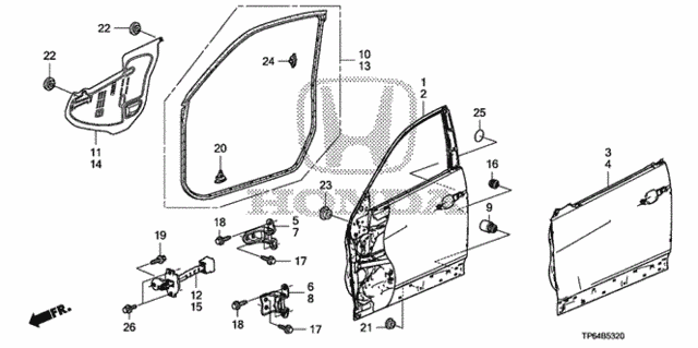 Front Door Panels for 2012 Honda Crosstour #0