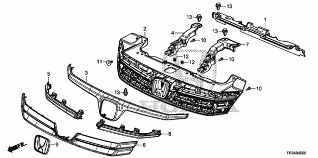 Front Grille (1) for 2012 Honda Civic #0