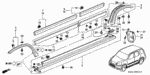 90107S10003 - Interior/Bumper: GROMMET, SCREW (5MM) for Honda Image