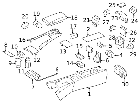 Center Console for 2017 Mercedes-Benz B 250e #3