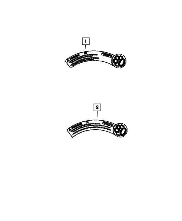 68229417AA - Labels: Space Saver Spare Warning Label for Mopar Image
