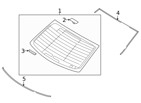 Reveal Moldings for 2015 Hyundai Genesis #1