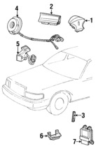 YW1Z54043B13AAB - Electrical: Driver Air Bag for Lincoln: Town Car Image