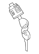 F86321PM0A - Body: Cylinder &amp; Keys for Nissan: 370Z, Altima, Armada, Frontier, Murano, Pathfinder, Quest, Z Image