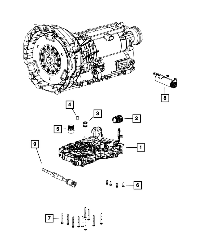 68348504AA - Transmission: Transmission Valve Body &amp; Control Unit for Dodge: Durango | Jeep: Gladiator, Grand Cherokee, Grand Cherokee WK, Wrangler | Ram: 1500 Image