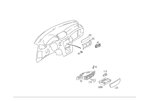 Wood Covering of Instrument Panel Pigeonhole and Ashtray for 2003 Mercedes-Benz S55 AMG #0