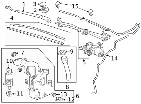 Wiper & Washer Components for 2015 Chevrolet Volt #0