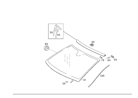 Windshield for 2012 Mercedes-Benz SL550 #0