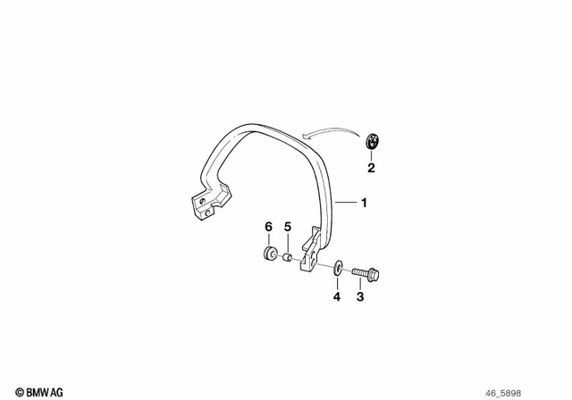 46542325713 - Frame and Mounting Parts: Handle - Silber for BMW-Motorrad Image image
