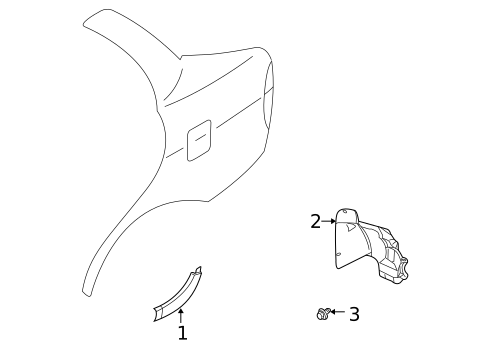 Exterior Trim - Quarter Panel for 2003 Kia Spectra #0