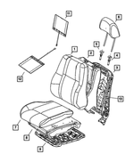 5143344AA - Interior Trim: Seat Back Foam, Passenger for Mopar Image
