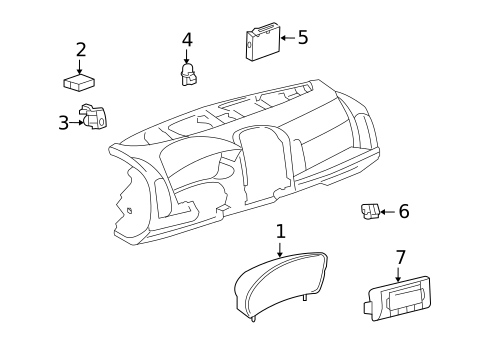 Cluster & Switches for 2005 Cadillac SRX #0