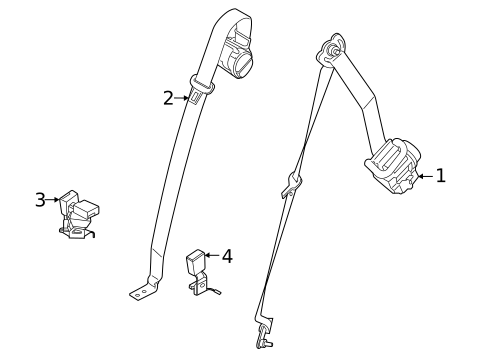 Rear Seat Belts for 2025 BMW X6 #0