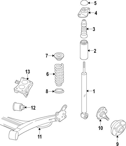 Rear Axle for 2015 Audi A3 #0