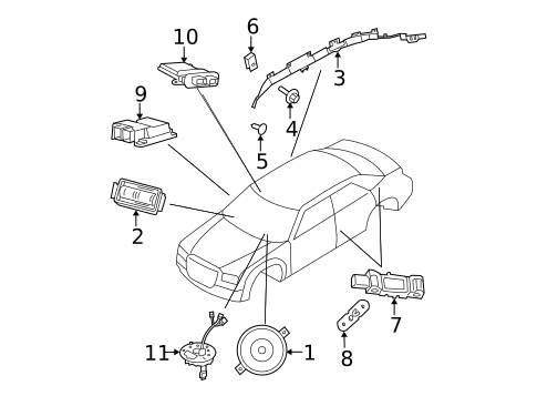 Air Bag Components for 2008 Dodge Charger #0