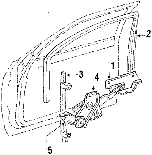 Front Door for 1991 Chrysler LeBaron #1