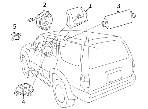 Air Bag Components for 1998 Toyota 4Runner #0