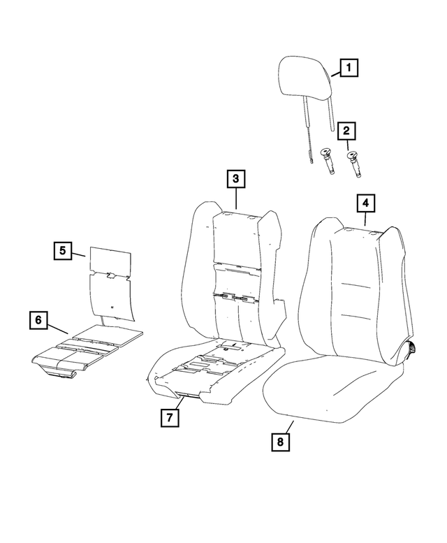 7BR50DX9AB - Interior Trim: Front Headrest for Mopar Image