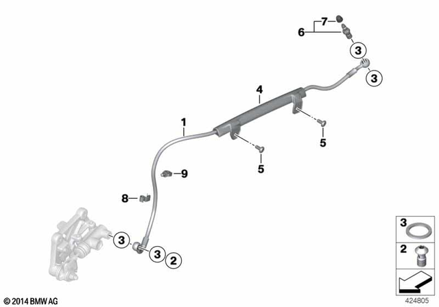 34327680999 - Brakes: Brake Hose Rear -  for BMW-Motorrad Image image