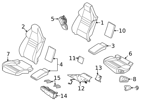 Rear Seat Components for 2016 Porsche Panamera #5