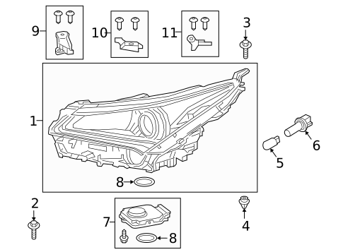 Bulbs - Chassis for 2020 Lexus NX300 #0