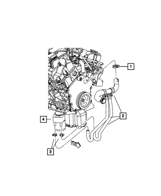 4596498AA - 2.7L Gas; Engine: Hose Clamp for Mopar Image