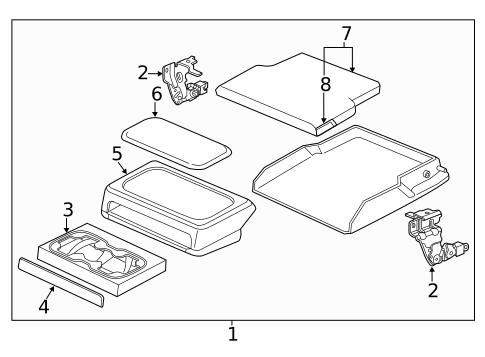 Rear Seat Components for 2022 Volvo XC60 #1