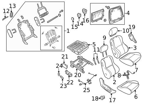 Front Seat Components for 2004 Pontiac GTO #0