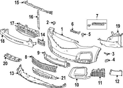 Bumper & Components - Front for 2025 Acura MDX #1