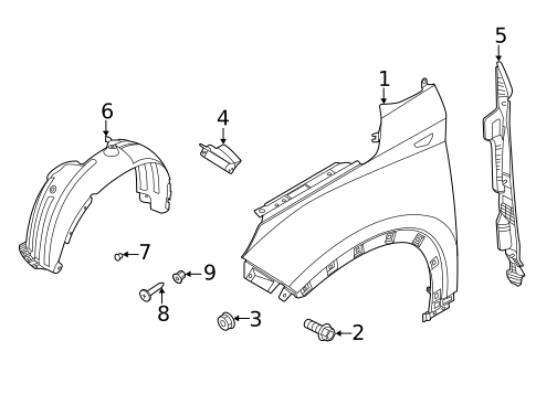 Fender & Components for 2023 Hyundai Venue #0