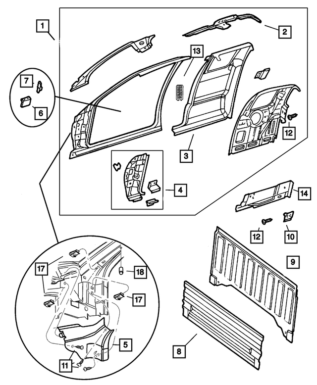 55255520AB - : Quarter Extension Panel, Right for Mopar Image