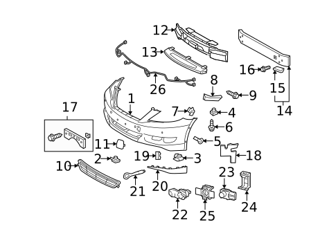 Bumper & Components - Front for 2012 Lexus LS460 #0