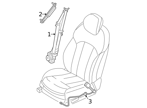 Seat Belt for 2023 Genesis G80 #0