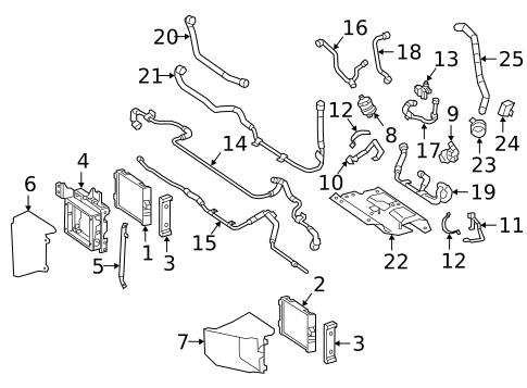 Radiator & Components for 2020 Mercedes-Benz G63 AMG #0