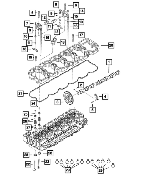 Camshaft and Valve for 2009 Dodge Ram 2500 #0