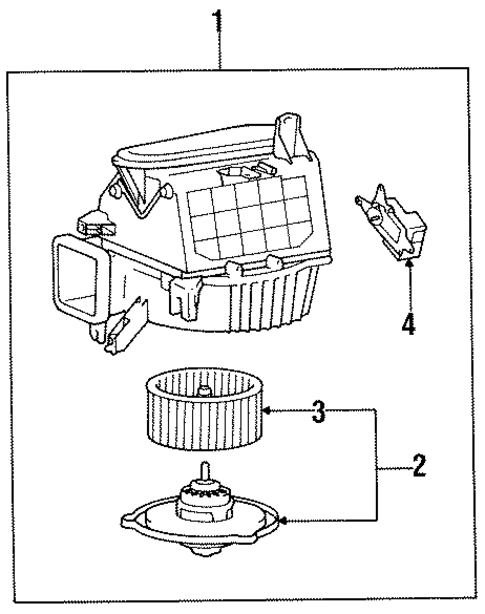 Blower Motor & Fan for 1996 Toyota Avalon #0