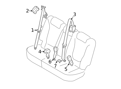 Seat Belt for 2012 Kia Sorento #0