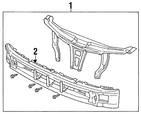 Radiator Support for 1993 Volkswagen Golf #0
