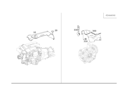 Shielding and Damping to Engine, Transmission, Front Axle Differential for 2011 Mercedes-Benz E550 #0