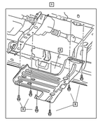 82207215 - Mopar Accessories - Component Parts: Skid - Transfer Case Plate Package for Mopar Image