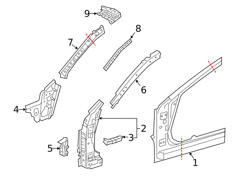 Hinge Pillar for 2019 Mazda 6 #0