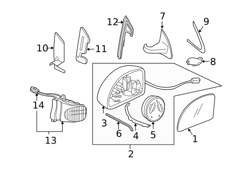 Outside Mirrors for 2003 Volkswagen Beetle #1