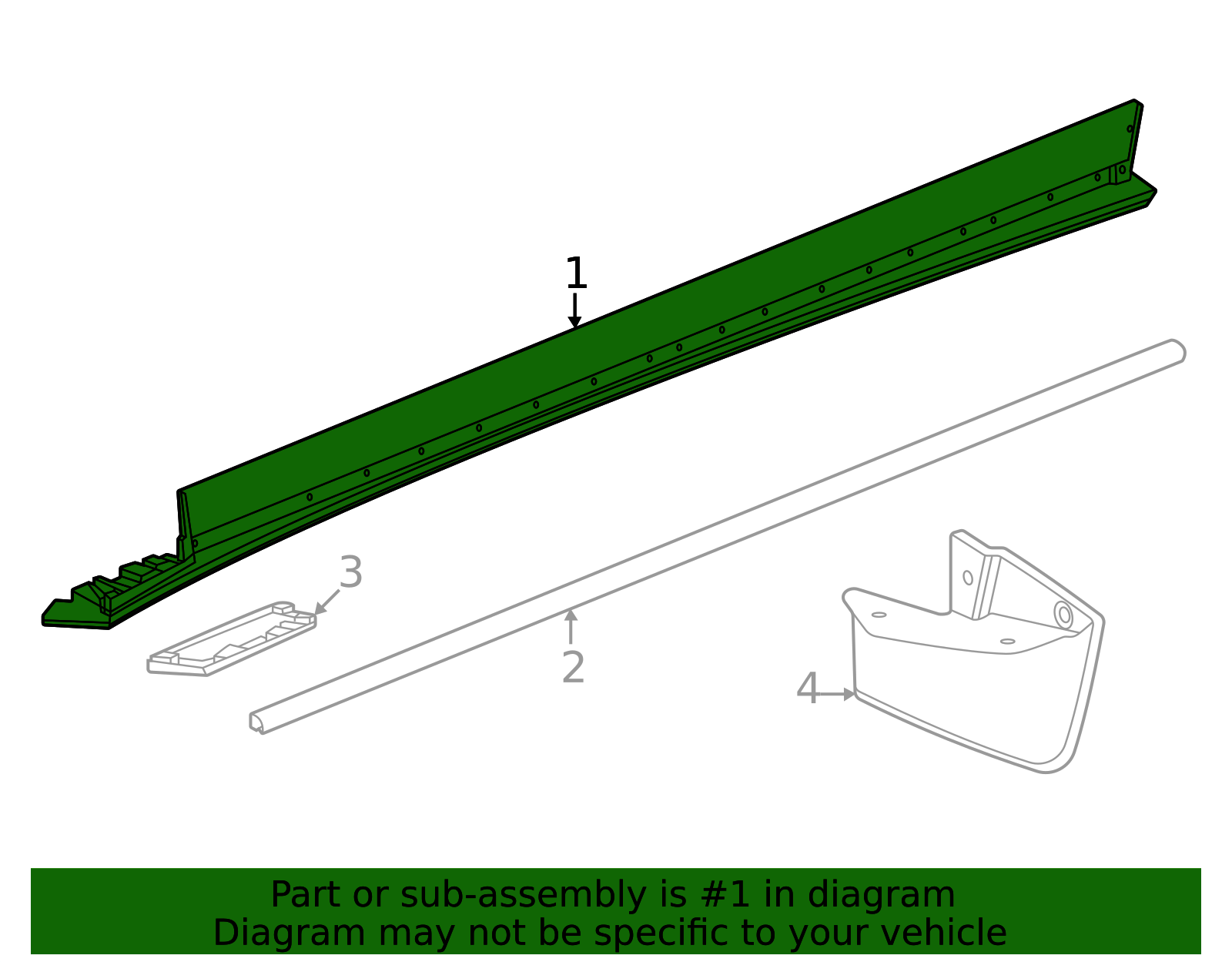 2024-2026 Chevrolet Equinox EV Rocker Molding 85129173 GM ...