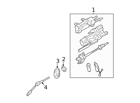 Steering Column Assembly for 2000 Lincoln LS #0